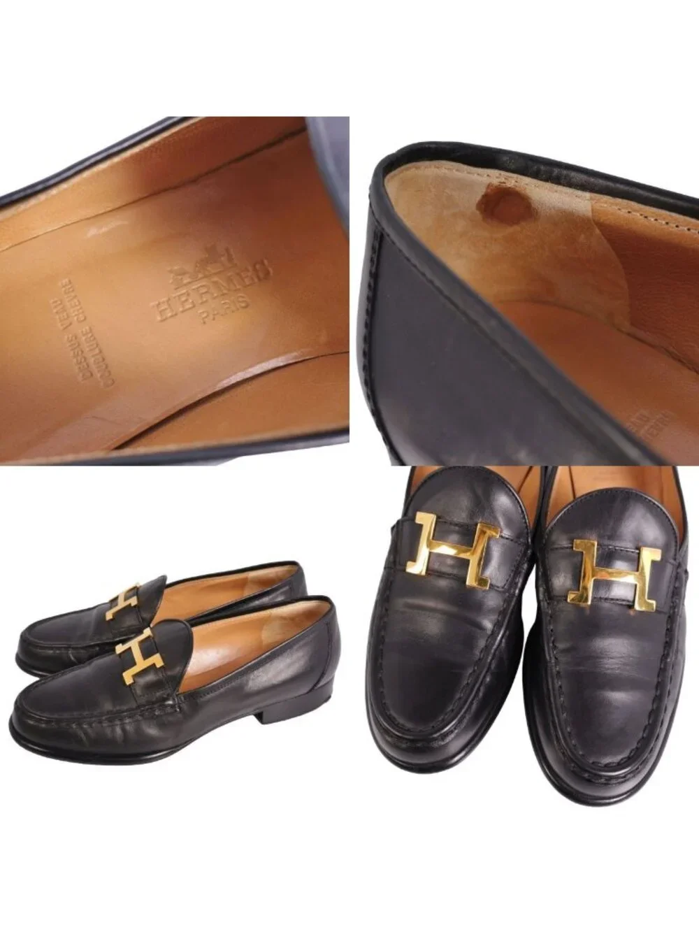 Hermes Loafers Moccasins Constance Logo Les - Picture 9 of 9